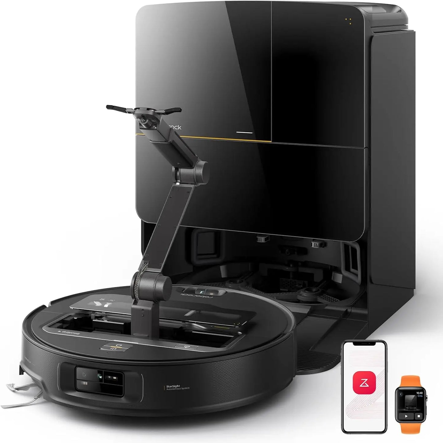 roborock Z70 Robot Vacuum OmniGrip Arm AI-Powered 22000Pa Suction 3.14’’ Ultra Slim Auto Mop Washing & Drying FlexiArm AI