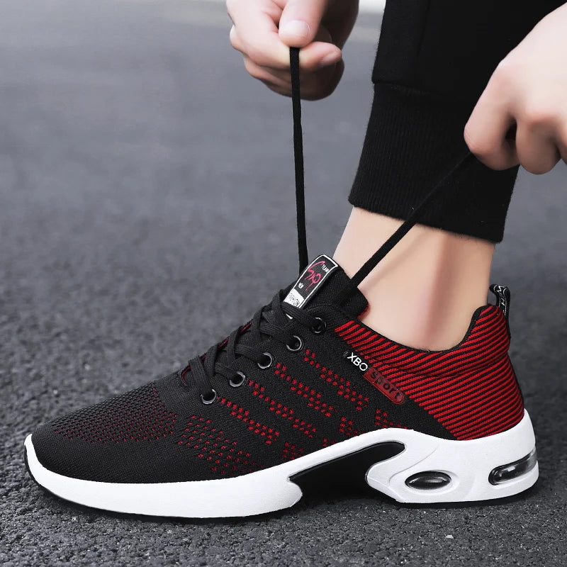 Sports Hiking and Running Shoes for Men Lightweight Men's Designer Mesh Sneakers Lace-Up Male Outdoor Sports Tennis Breath Shoes