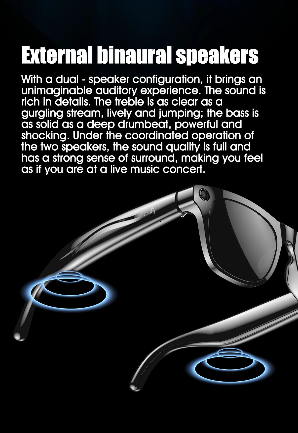 LIGE 100W HD AI Smart Glasses Camera Video Recording Intelligent Translation Bluetooth Call 260mAh Battery Smart Sunglasses NEW