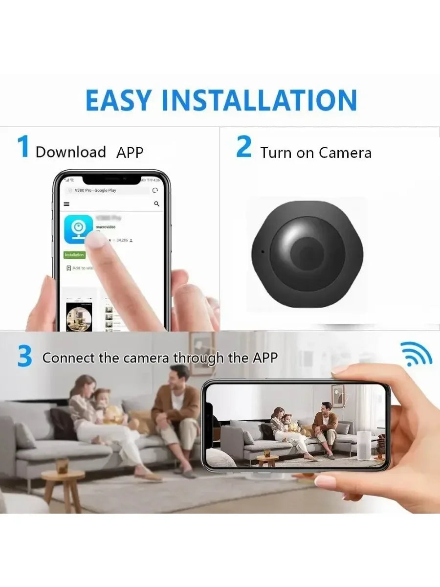 Mini 4K 1080P HD Espia Camera Wifi Smart Home Security IP Webcam Remote Monitoring Small Camcorder Night Vision Invisible Camera