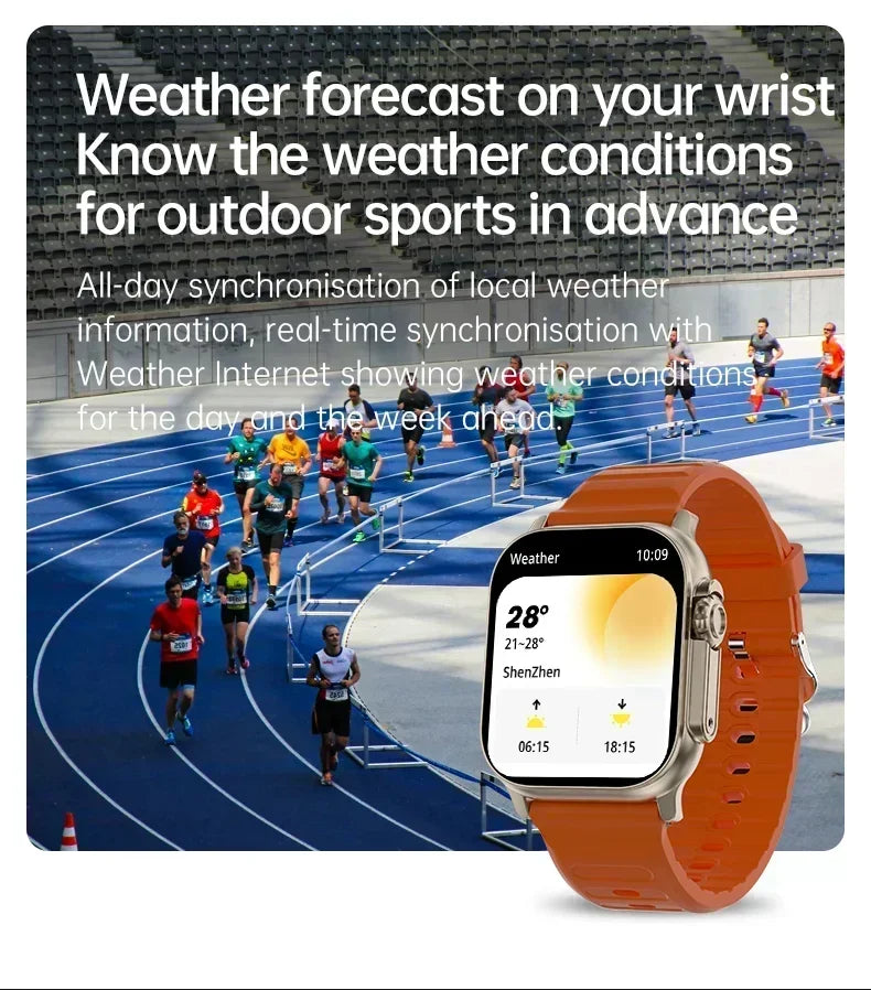 Smartwatch T900 U2 for Men and Women, Bluetooth Call, Wireless Charging, NFC, GPS Track, BT, Music, Games, New, 49mm, 2024