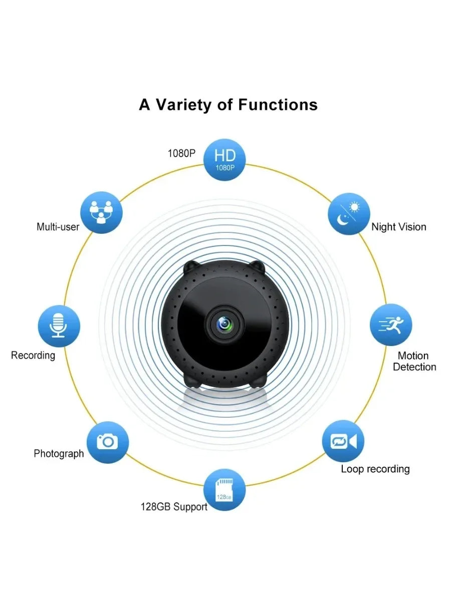 Mini 4K 1080P HD Espia Camera Wifi Smart Home Security IP Webcam Remote Monitoring Small Camcorder Night Vision Invisible Camera