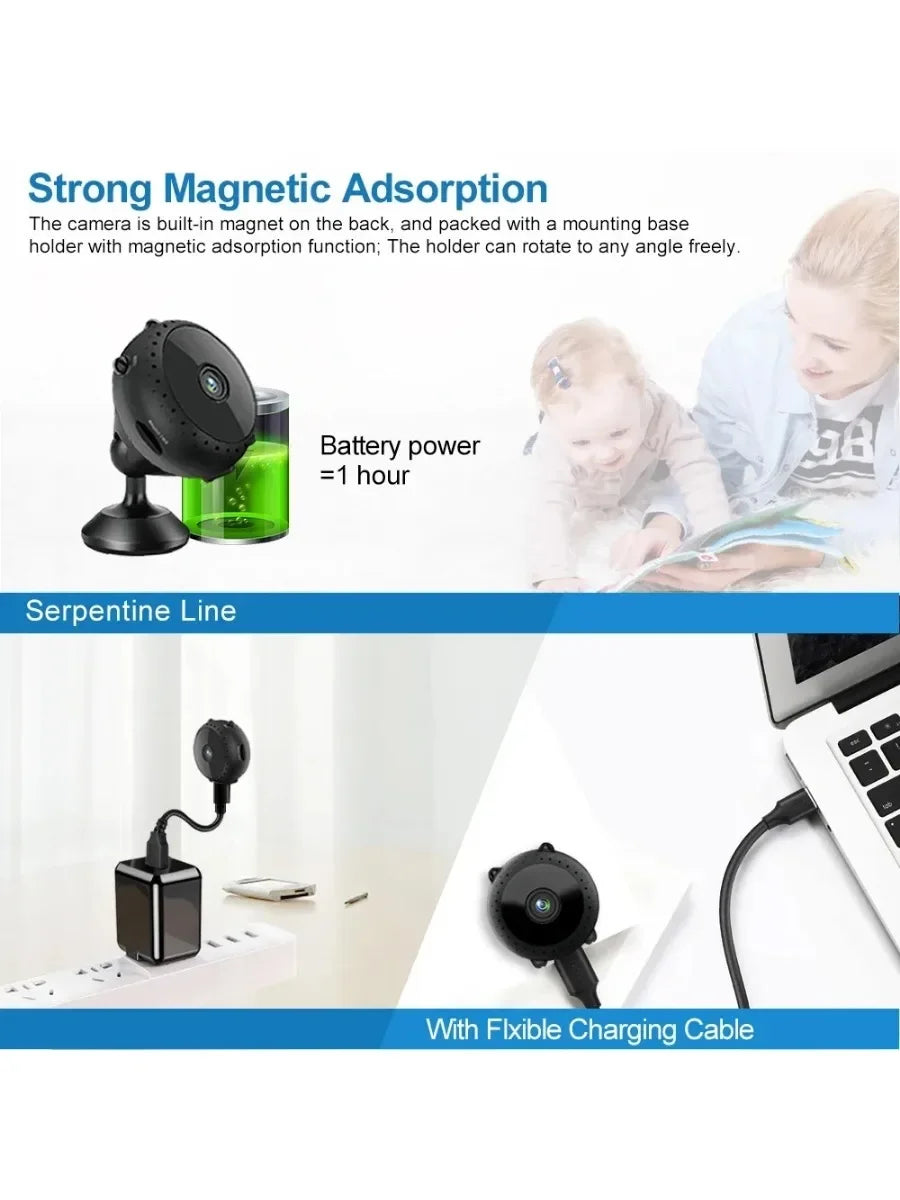 Mini 4K 1080P HD Espia Camera Wifi Smart Home Security IP Webcam Remote Monitoring Small Camcorder Night Vision Invisible Camera