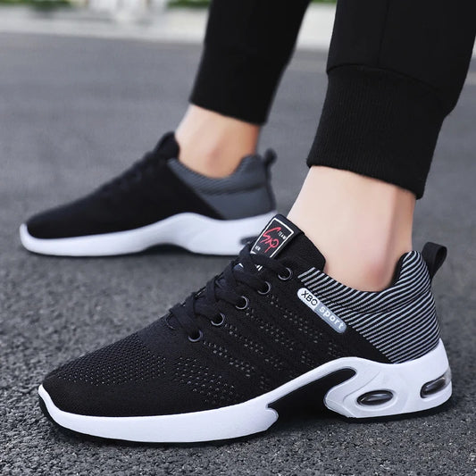 Sports Hiking and Running Shoes for Men Lightweight Men's Designer Mesh Sneakers Lace-Up Male Outdoor Sports Tennis Breath Shoes