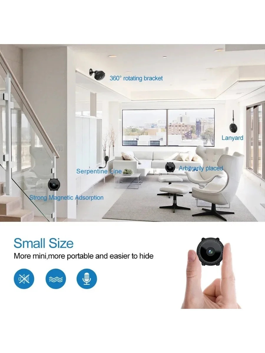 Mini 4K 1080P HD Espia Camera Wifi Smart Home Security IP Webcam Remote Monitoring Small Camcorder Night Vision Invisible Camera