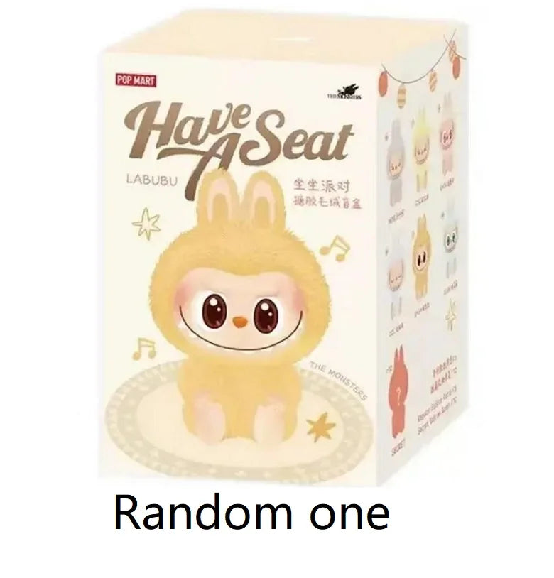 Rabbu second generation vinyl doll beautiful key box blind Rabbu sitting doll party Christmas gift key children's toys.