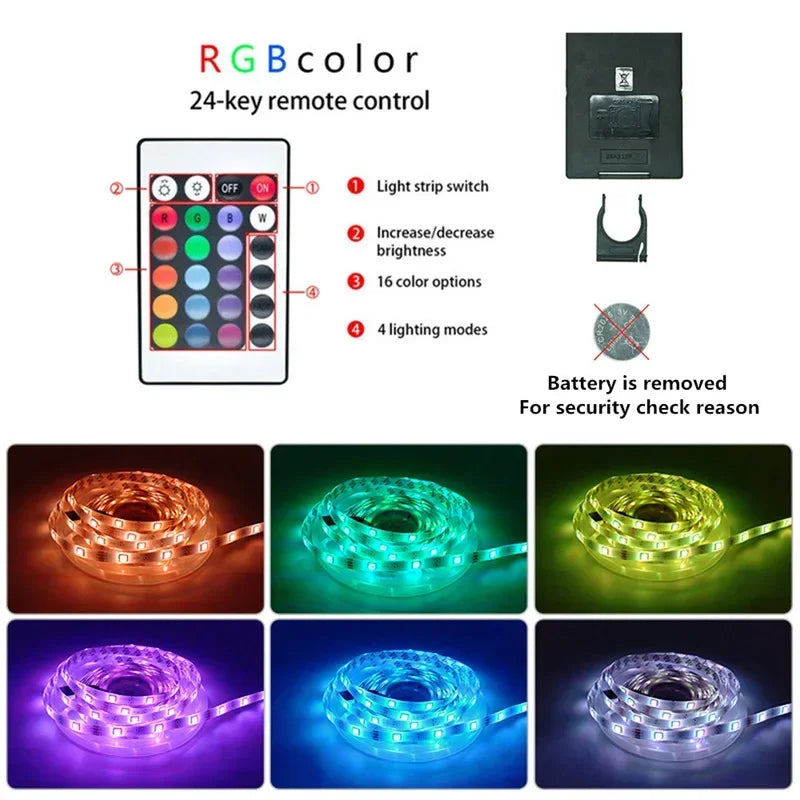 1-30M 5050 RGB LED Strip Light WS2812b USB Bluetooth Wifi 5V LED Lights Flexible Luces Led Ribbon RGB TV BackLight Diode Tape