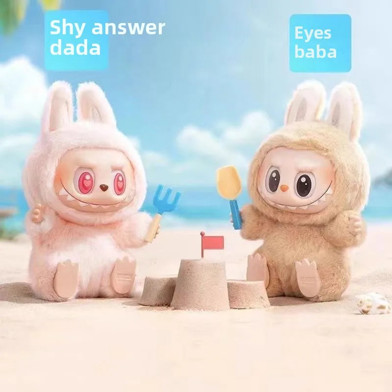 Rabbu second generation vinyl doll beautiful key box blind Rabbu sitting doll party Christmas gift key children's toys.