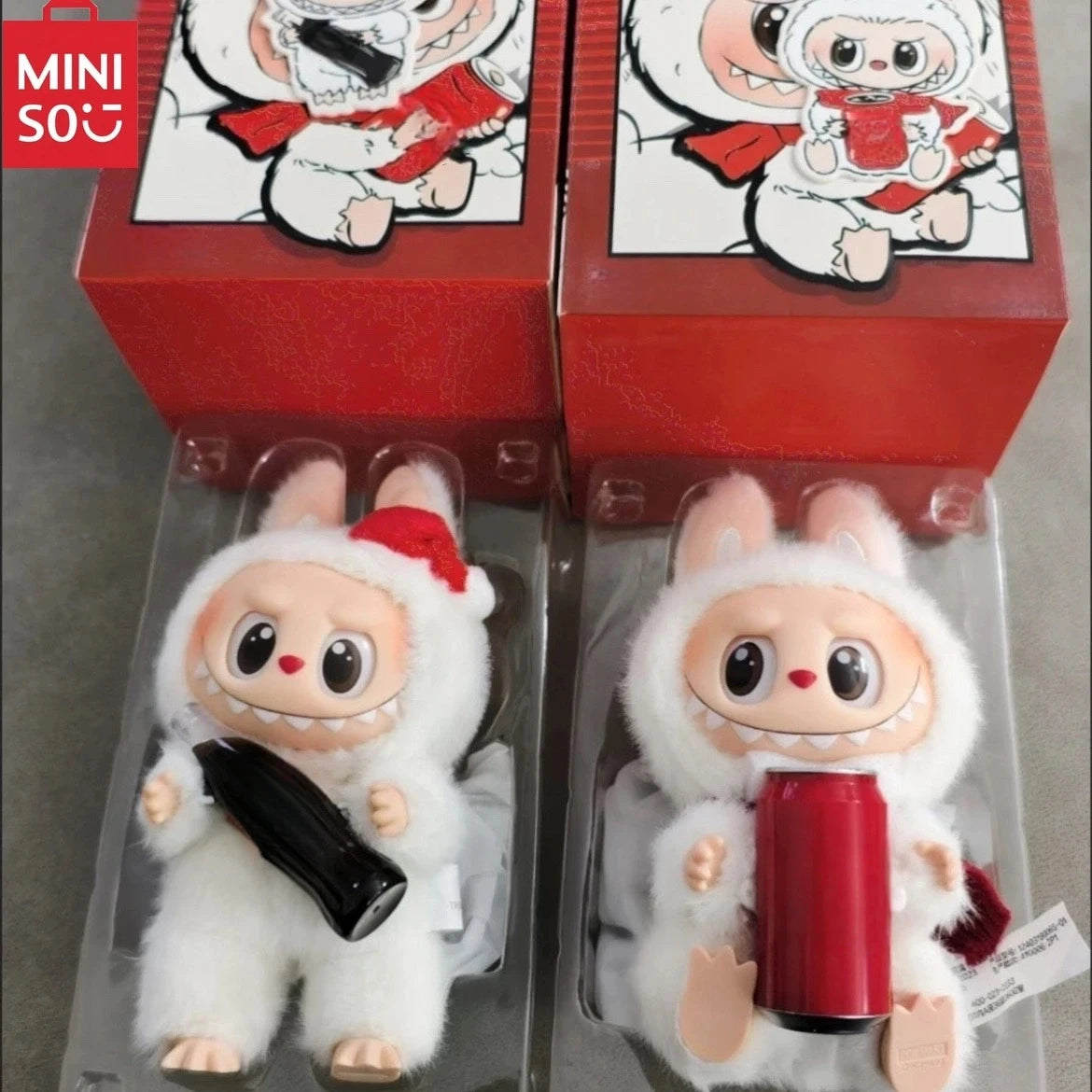 MINISO Blind Box Cola Monster Many Collection Series Vinyl Face Toy Animated Character Face Doll Mystery Surprise Keychain Gift