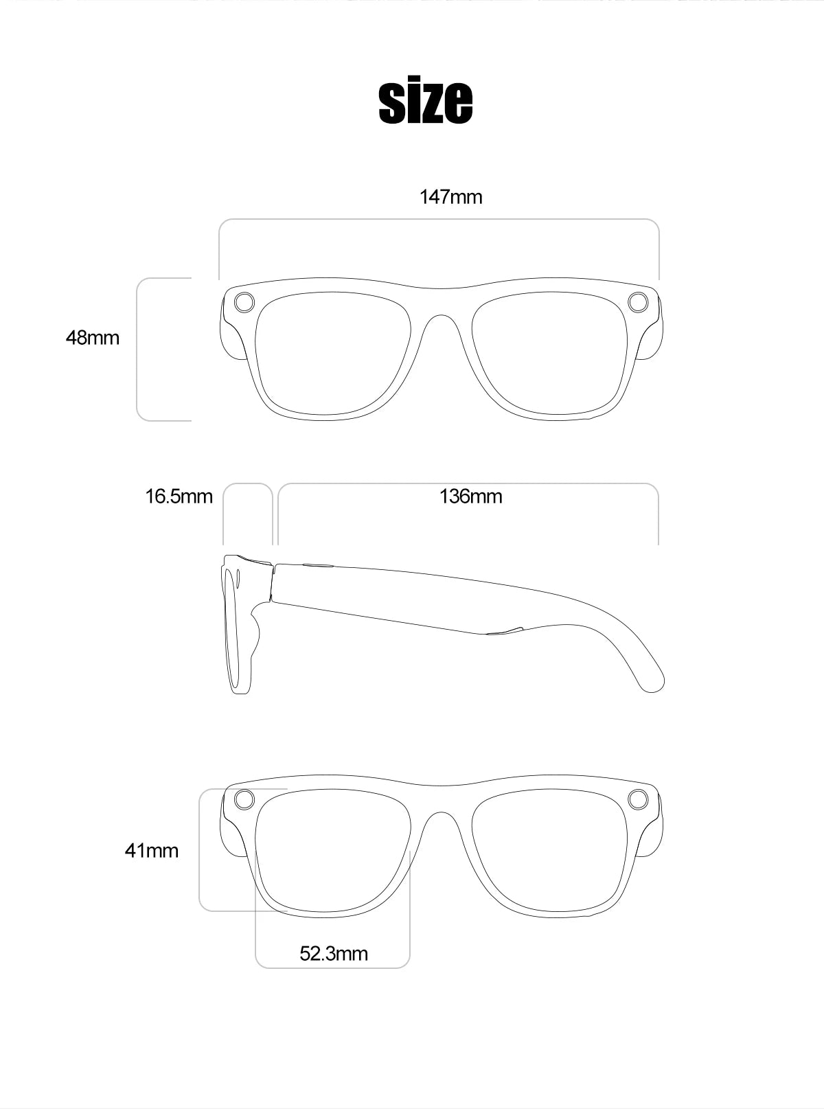 LIGE 100W HD AI Smart Glasses Camera Video Recording Intelligent Translation Bluetooth Call 260mAh Battery Smart Sunglasses NEW
