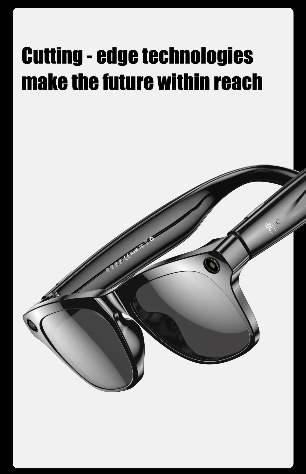 LIGE 100W HD AI Smart Glasses Camera Video Recording Intelligent Translation Bluetooth Call 260mAh Battery Smart Sunglasses NEW