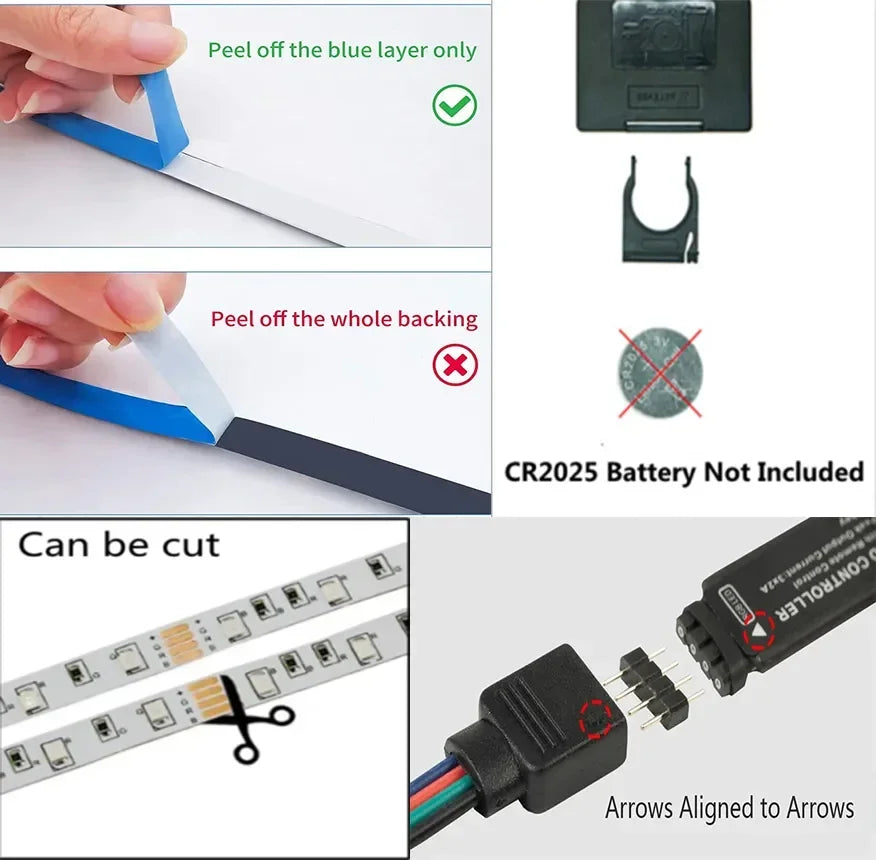 1-30M 5050 RGB LED Strip Light WS2812b USB Bluetooth Wifi 5V LED Lights Flexible Luces Led Ribbon RGB TV BackLight Diode Tape