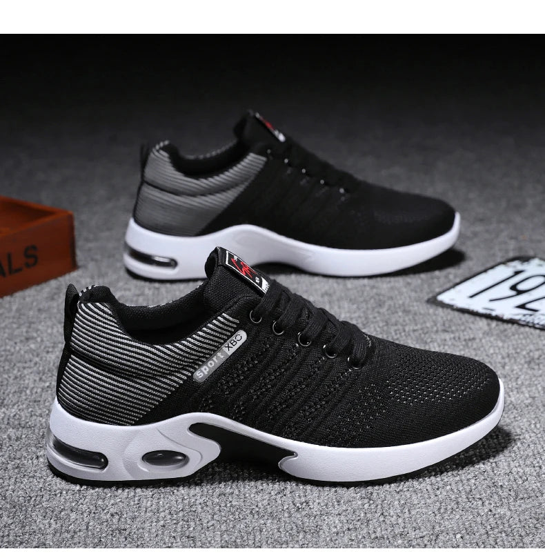 Sports Hiking and Running Shoes for Men Lightweight Men's Designer Mesh Sneakers Lace-Up Male Outdoor Sports Tennis Breath Shoes