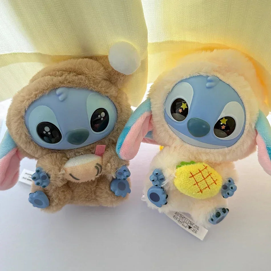 =Miniso New Stitch Eat Some Thing Before Sleep Series Vinyl Blind Box Bag Pendant Cute Plush Doll Mystery Box Toy Surprise Gifts