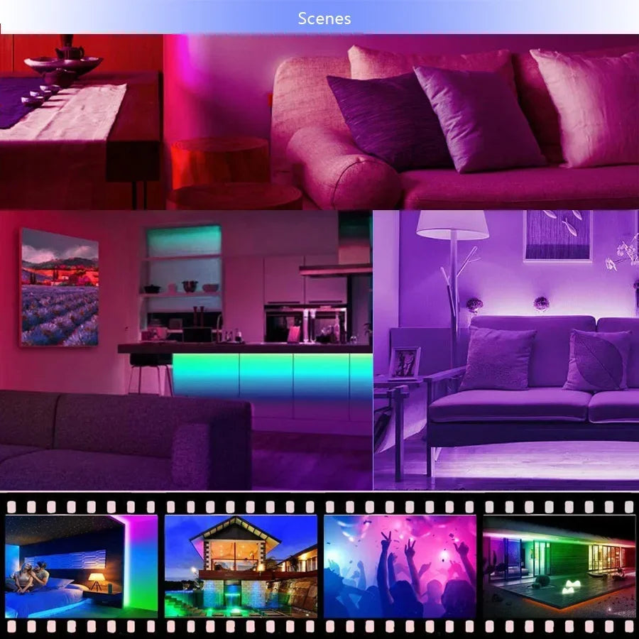 1-30M 5050 RGB LED Strip Light WS2812b USB Bluetooth Wifi 5V LED Lights Flexible Luces Led Ribbon RGB TV BackLight Diode Tape