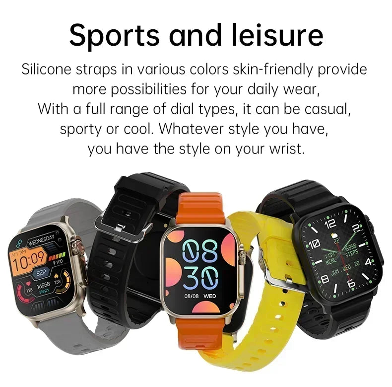 Smartwatch T900 U2 for Men and Women, Bluetooth Call, Wireless Charging, NFC, GPS Track, BT, Music, Games, New, 49mm, 2024