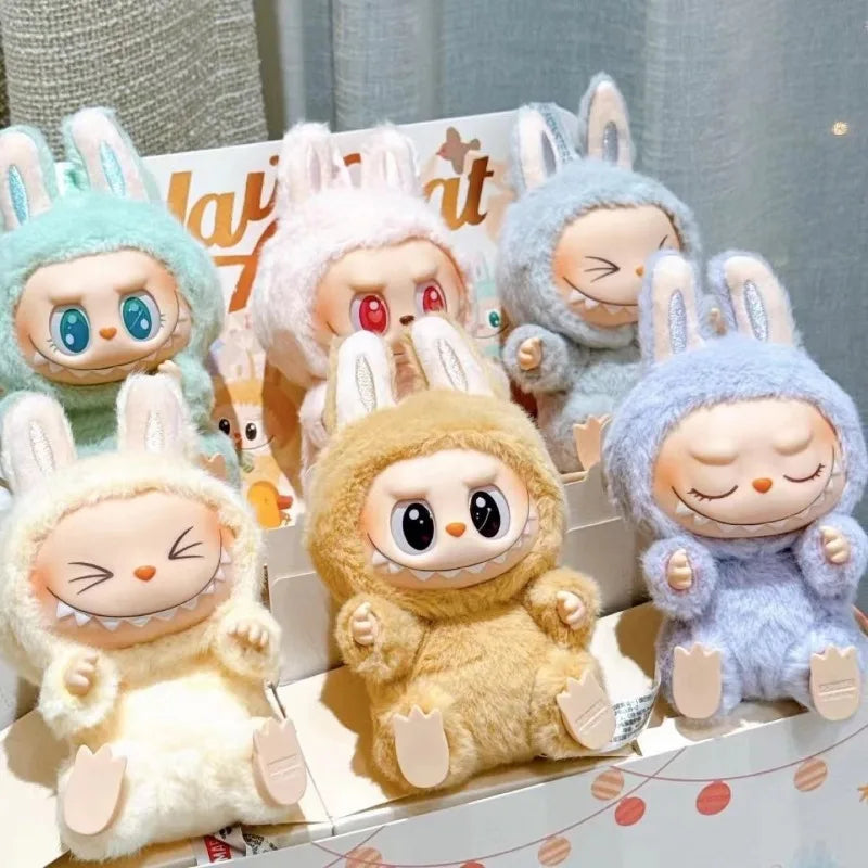 Rabbu second generation vinyl doll beautiful key box blind Rabbu sitting doll party Christmas gift key children's toys.