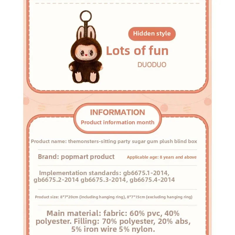 2025 new ordinary style second-generation Labu monster vinyl pendant doll cute statue collection toy birthday gift