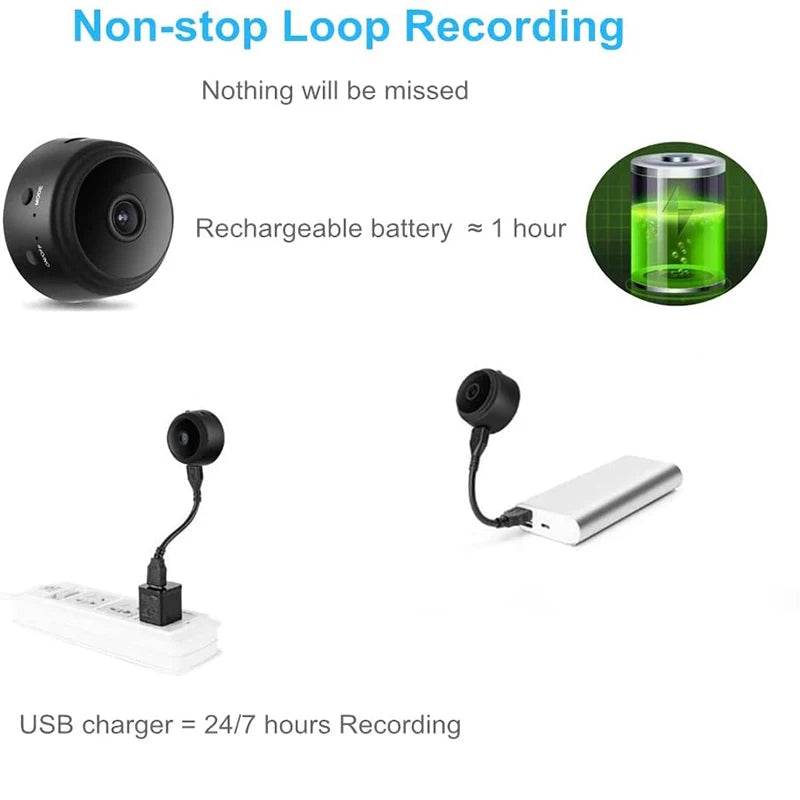 A9 HD Wifi Smart Monitor Surveillance Cameras Sensor Camcorder Web Video Home Safety Wireless Security