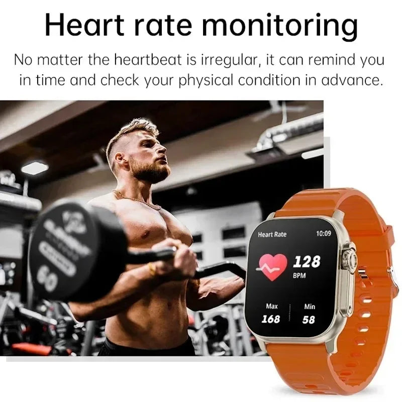 Smartwatch T900 U2 for Men and Women, Bluetooth Call, Wireless Charging, NFC, GPS Track, BT, Music, Games, New, 49mm, 2024