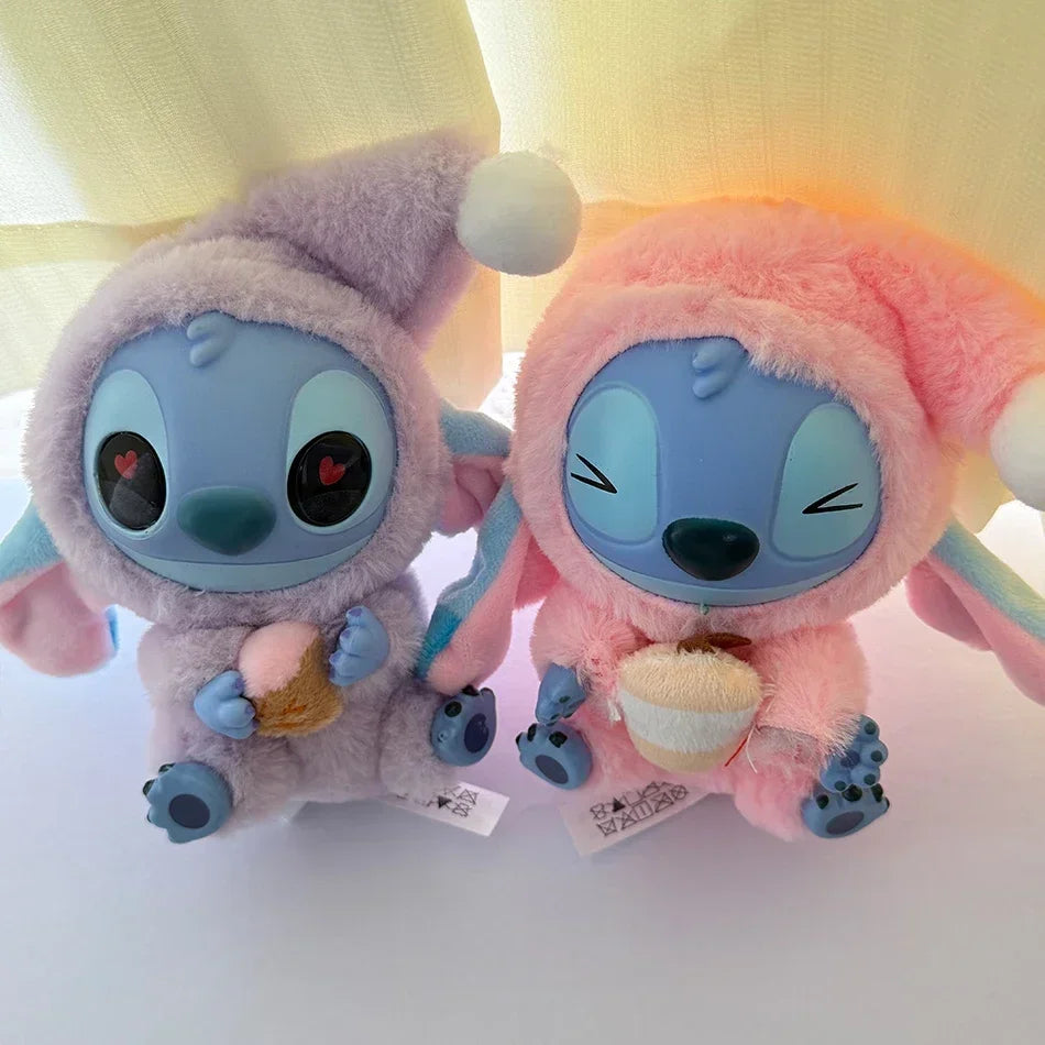 =Miniso New Stitch Eat Some Thing Before Sleep Series Vinyl Blind Box Bag Pendant Cute Plush Doll Mystery Box Toy Surprise Gifts