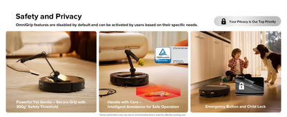 roborock Z70 Robot Vacuum OmniGrip Arm AI-Powered 22000Pa Suction 3.14’’ Ultra Slim  Auto Mop Washing & Drying FlexiArm  AI