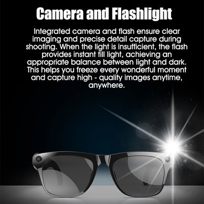 LIGE 100W HD AI Smart Glasses Camera Video Recording Intelligent Translation Bluetooth Call 260mAh Battery Smart Sunglasses NEW