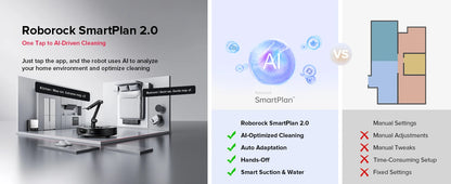 roborock Z70 Robot Vacuum OmniGrip Arm AI-Powered 22000Pa Suction 3.14’’ Ultra Slim  Auto Mop Washing & Drying FlexiArm  AI