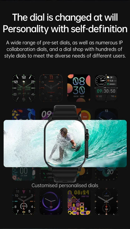 Smartwatch T900 U2 for Men and Women, Bluetooth Call, Wireless Charging, NFC, GPS Track, BT, Music, Games, New, 49mm, 2024
