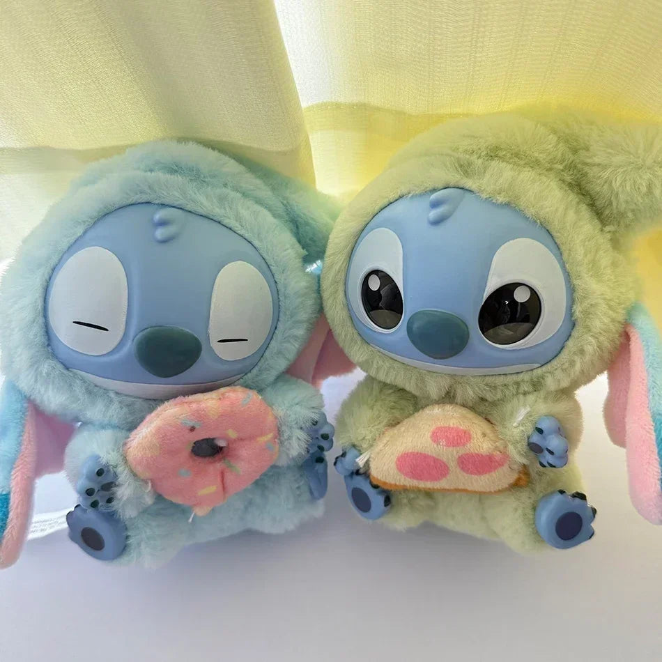 =Miniso New Stitch Eat Some Thing Before Sleep Series Vinyl Blind Box Bag Pendant Cute Plush Doll Mystery Box Toy Surprise Gifts