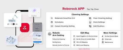 roborock Z70 Robot Vacuum OmniGrip Arm AI-Powered 22000Pa Suction 3.14’’ Ultra Slim  Auto Mop Washing & Drying FlexiArm  AI