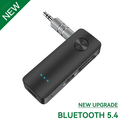 2-In-1 Wireless Audio Adapter Bluetooth 5.4 Receiver Transmitter 3.5mm AUX Lossless Sound MIC For Car Speaker TV PC Airplane