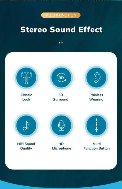 TOPK F20 3.5mm In-ear Headphone HiFi Sound Quality with Mic Type C Jack Earphone Original High Quality Headset Sport Headset