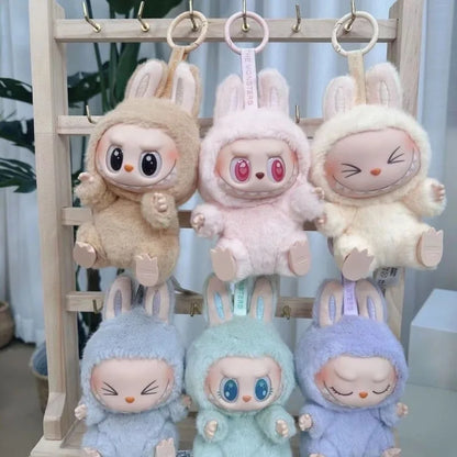 Rabbu second generation vinyl doll beautiful key box blind Rabbu sitting doll party Christmas gift key children's toys.