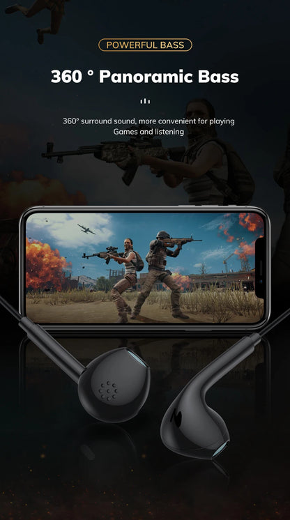 TOPK F20 3.5mm In-ear Headphone HiFi Sound Quality with Mic Type C Jack Earphone Original High Quality Headset Sport Headset