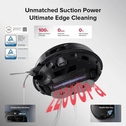 roborock Z70 Robot Vacuum OmniGrip Arm AI-Powered 22000Pa Suction 3.14’’ Ultra Slim  Auto Mop Washing & Drying FlexiArm  AI