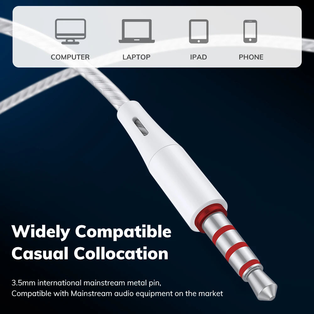 TOPK F20 3.5mm In-ear Headphone HiFi Sound Quality with Mic Type C Jack Earphone Original High Quality Headset Sport Headset