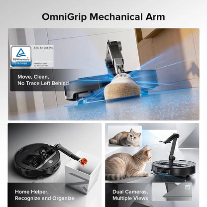 roborock Z70 Robot Vacuum OmniGrip Arm AI-Powered 22000Pa Suction 3.14’’ Ultra Slim  Auto Mop Washing & Drying FlexiArm  AI
