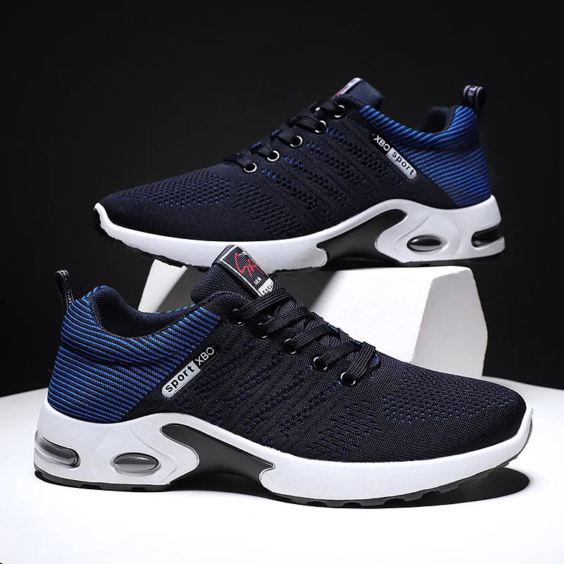 Sports Hiking and Running Shoes for Men Lightweight Men's Designer Mesh Sneakers Lace-Up Male Outdoor Sports Tennis Breath Shoes