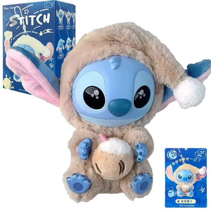 =Miniso New Stitch Eat Some Thing Before Sleep Series Vinyl Blind Box Bag Pendant Cute Plush Doll Mystery Box Toy Surprise Gifts